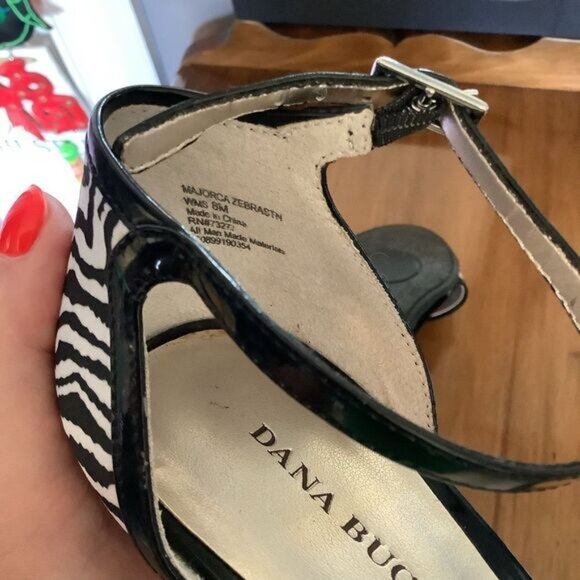 Dana Buchman Majorca Zebra Satin Heels 👠 - Picture 7 of 7